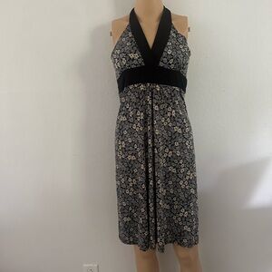 Women’s/Juniors 90s Y2K Halter Dress Square Punk Floral Small/medium Padded Cups